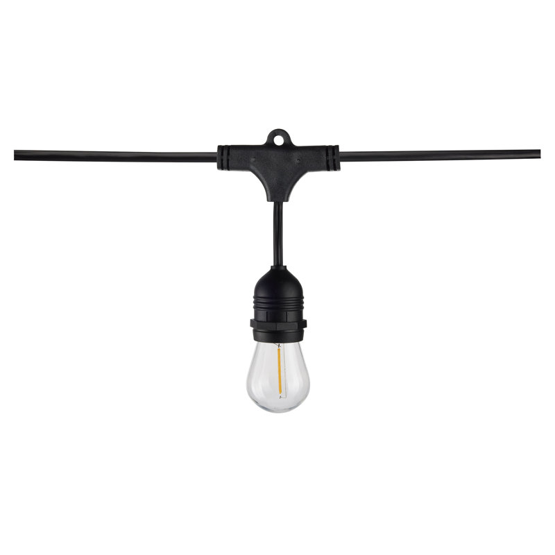 24Ft - LED String Light - Includes 12-S14 Bulbs - 2000K - 120 Volts