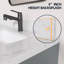 36 po Dosseret de meuble-lavabo en pierre d'ingénierie 4 po Éclaboussure de meuble-lavabo blanc Carrara