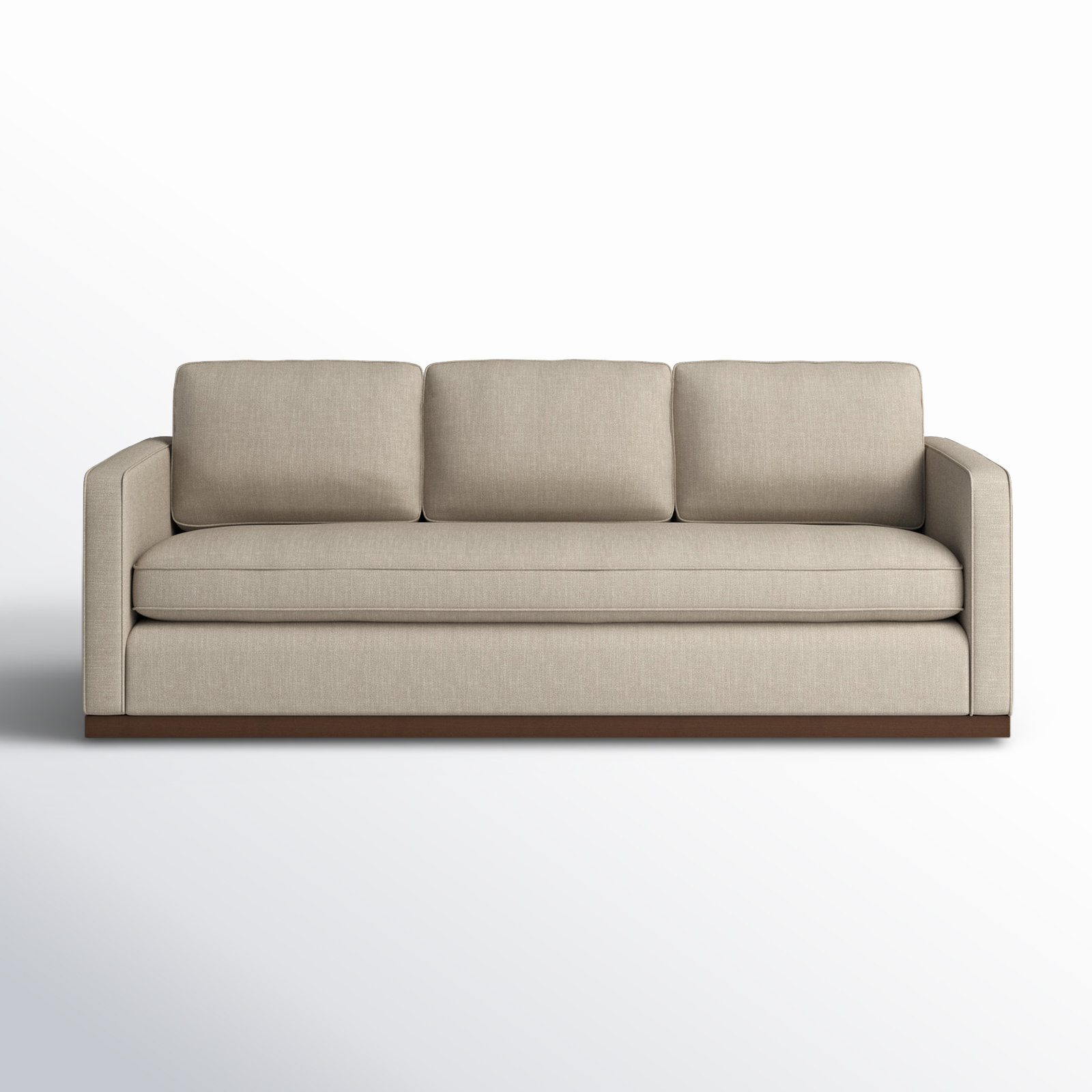 Bobbi 87" Linen Sofa, Effie Flax Performance Linen, Walnut