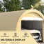 Abri pour véhicule 10 pi x 16 pi - Auvent en PE, acier galvanisé, pour voiture, bateau, vélo, beige 16 pi, robuste