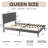 Bed Frame with Upholstered Headboard-118619324