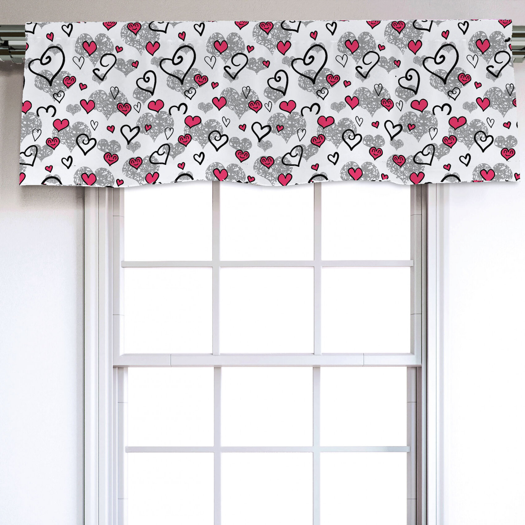 East Urban Home Sateen Ruffled 54'' W Window Valance in | Wayfair