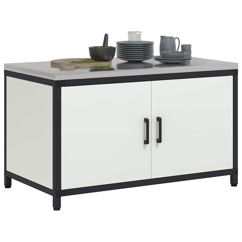 Storage Kitchen Cabinet Set, White