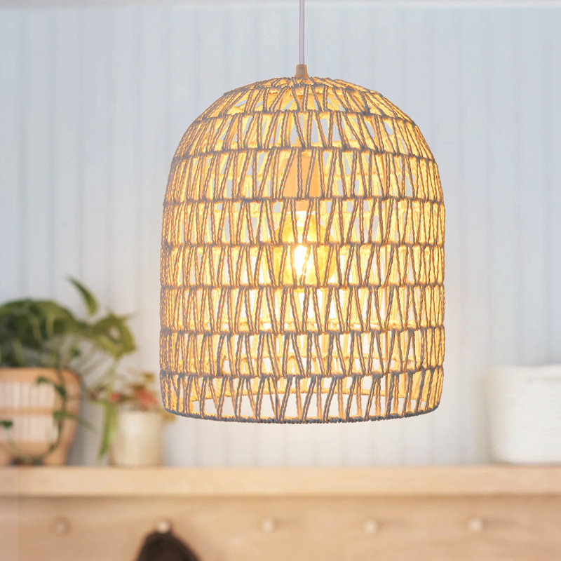 Amaleigh 1 - Light Natural Dome Pendant