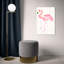Flamant doré, oiseau tropical élégant, rose moderne - peinture sur toile-71089331-71089314