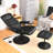 Mcabee Faux Leather Swivel Armchair with Ottoman-949631157