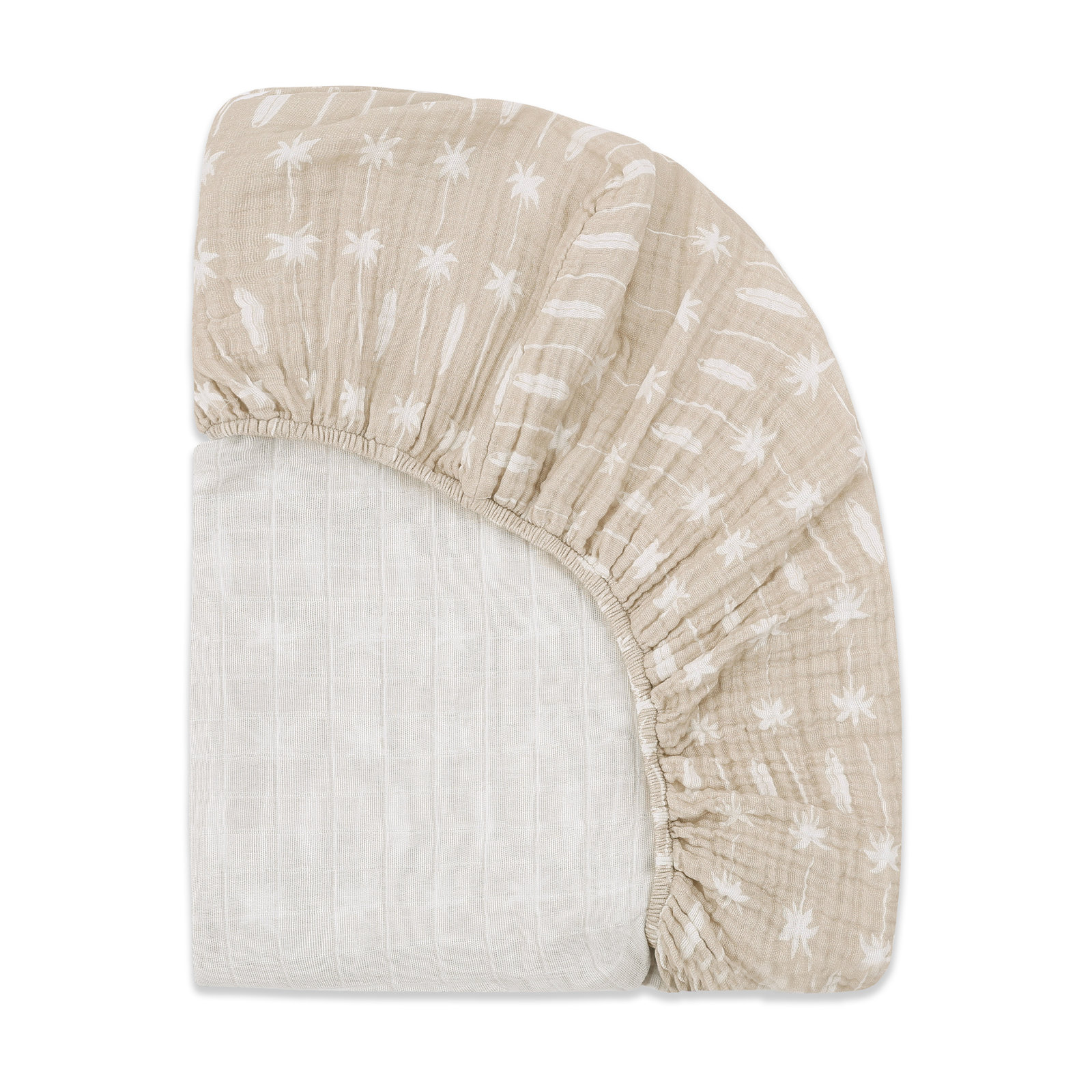 Beach Bum Muslin Midi Crib Sheet