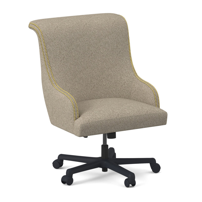 Madison Executive Chair, Polished Brass Small, Venice Linen