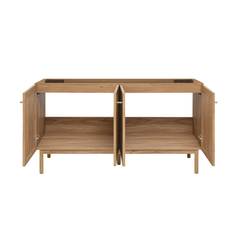 Classe 60" Oak Double Freestanding Bathroom Vanity