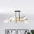 Rensselear 4-Light metal Modern Linear Sputnik Flush Mount
