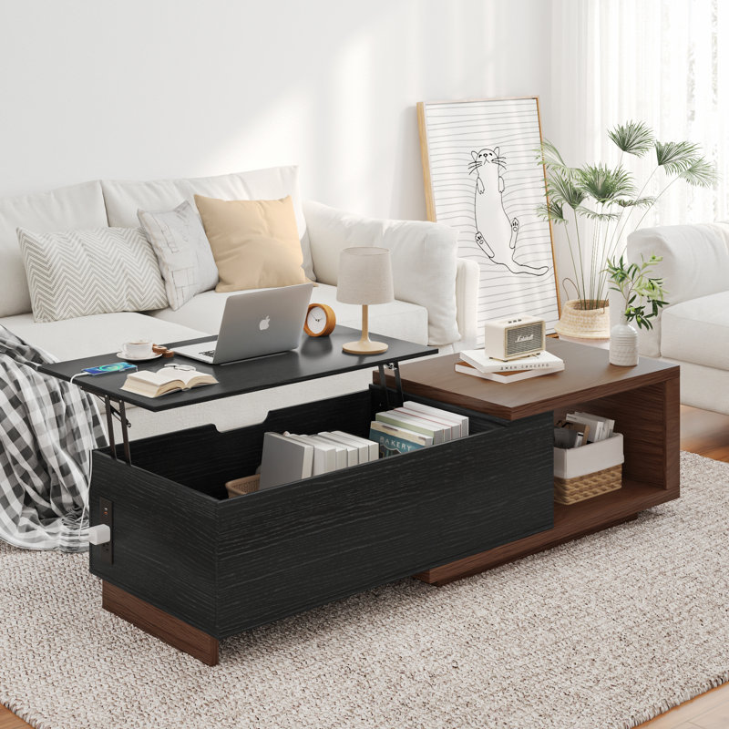 Table basse, Noir/noyer