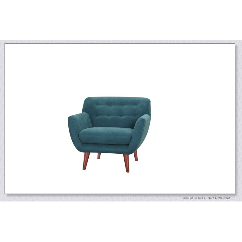 Chaise BRENNA, Mélange de polyester bleu sarcelle