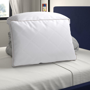 Perfect Fit Extra Firm Density Standard Size 233 Thread-Count Quilted Sidewall Pillow 2 Pack White