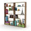 Noyer / bois massif jaune - bibliothèque à 6 tablettes pour bureau à domicile-121303975