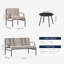 Ensemble de meubles d'extérieur 4 pièces avec chaises en rotin et table basse en osier PE-105270208