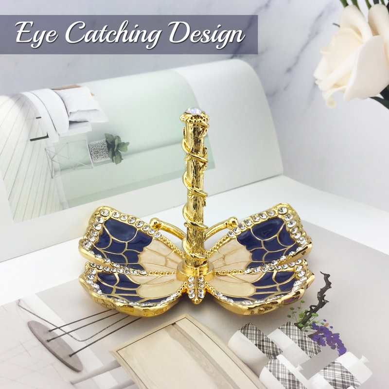 Ring Holder, Black/Gold