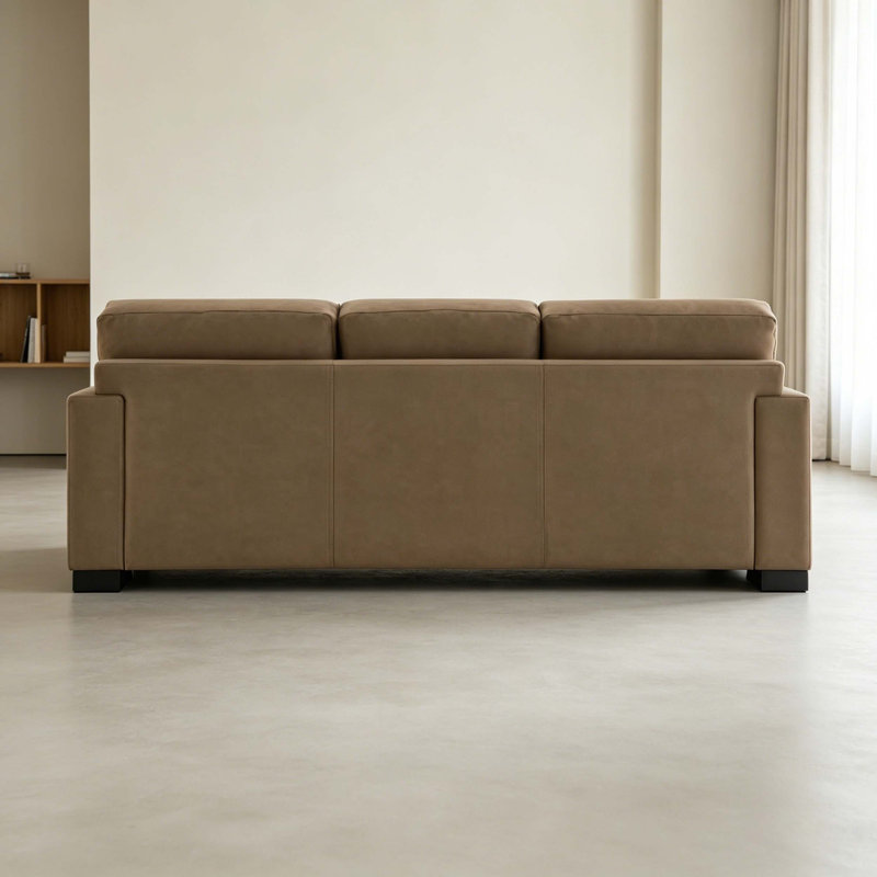 Darya Brown Suede Fabric Sofa w/4 Pillows