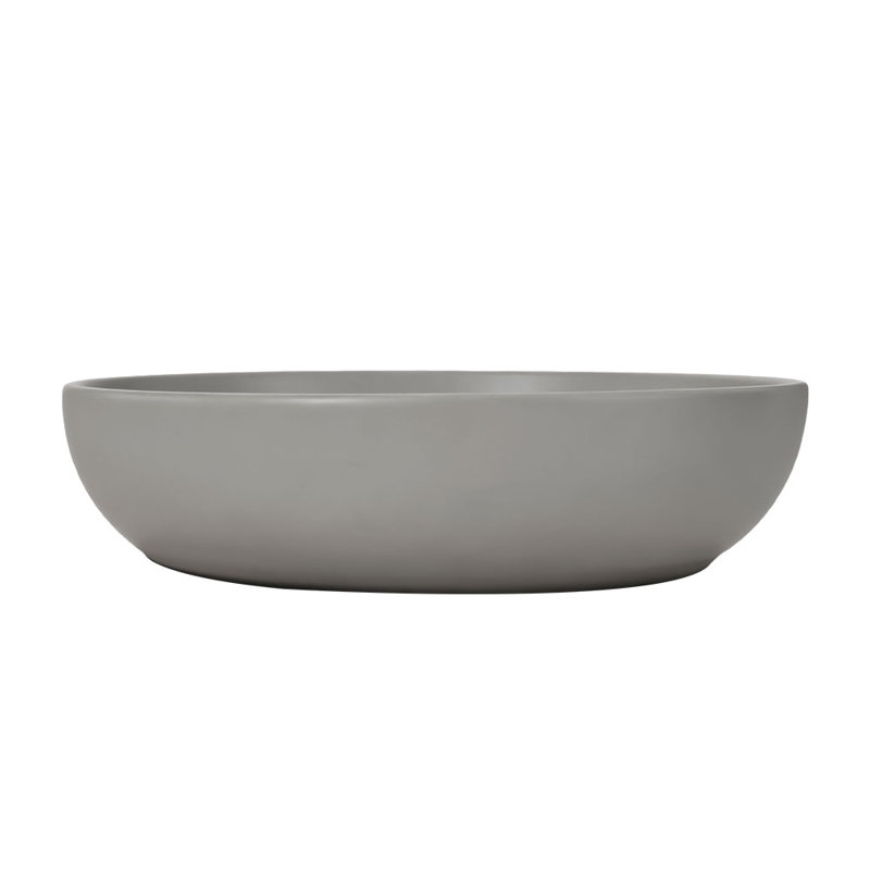 Metro Lane 400mm L x 400mm W Natural Ceramic Circular Sink, Gray