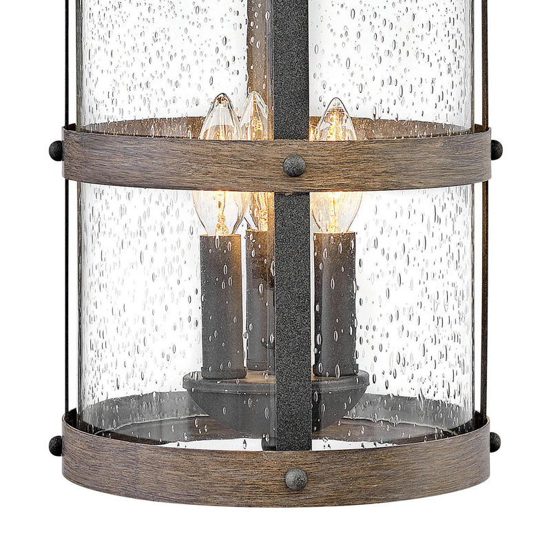 Small Wall Mount Lantern, Aged Zinc