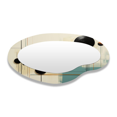 Miroir mural géométrique à motif géométrique et abstrait géométrique