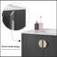 30" Bathroom Vanity With Sink,With Two Doors Cabinet Bathroom Vanity Set With Side Right Open Storage Shelf,Solid Wood,Excluding Faucets-1420059908