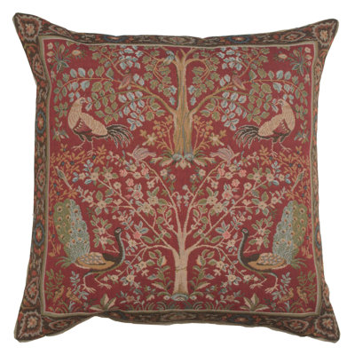 Floral Cotton Blend Pillow Cover