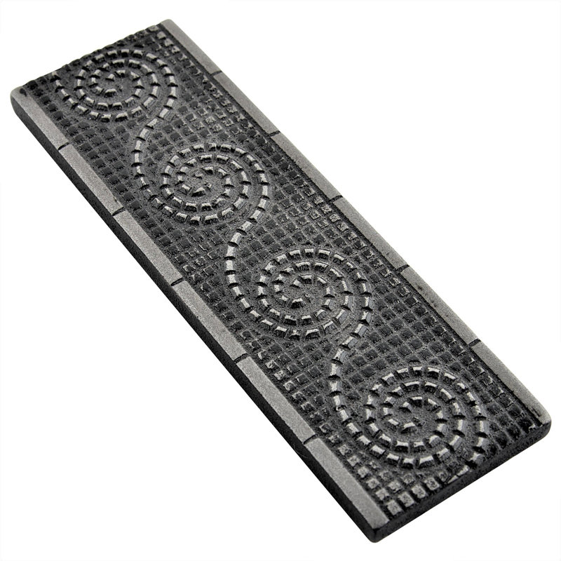 Carreau de doublure en métal 6 po x 1 po, Fer noir