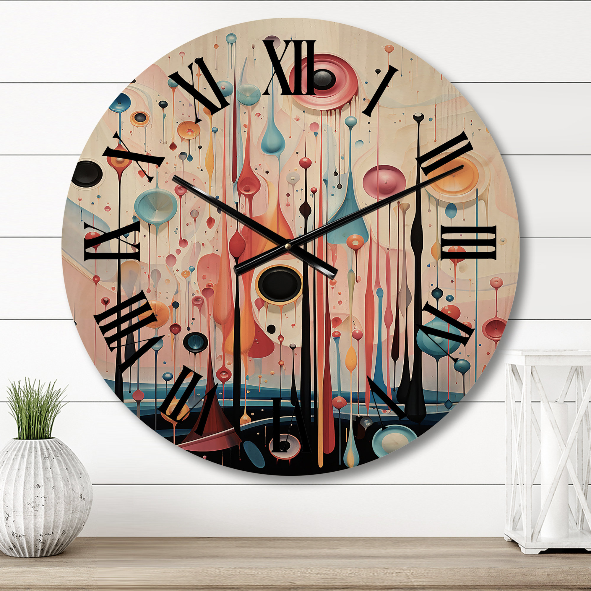 Bless international Riya Solid Wood Wall Clock | Wayfair