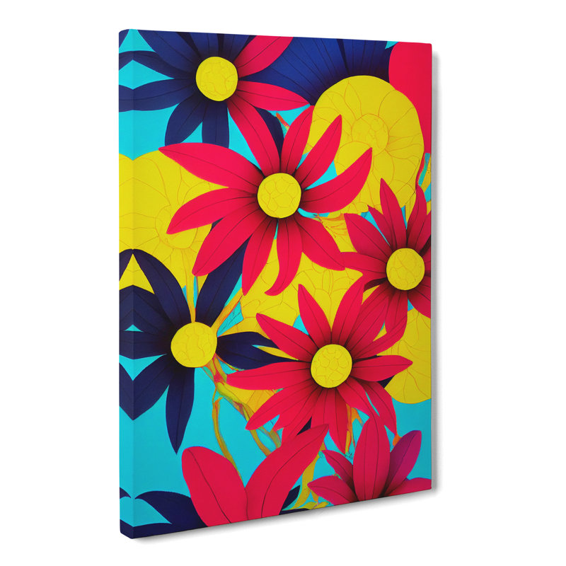 Pinajian Floral Pop - Wrapped Canvas, 60cm H x 40cm W x 3cm D
