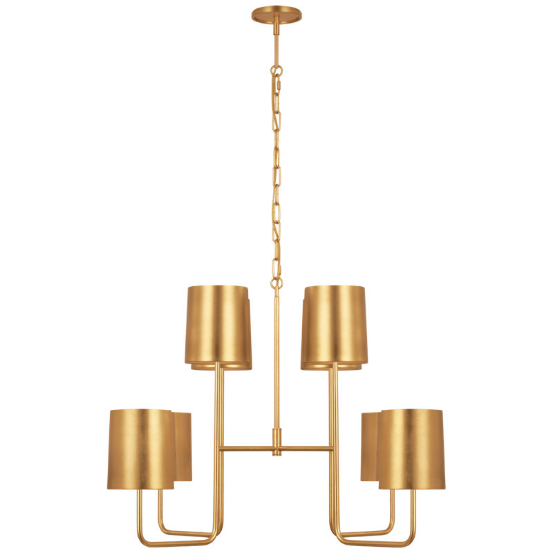 Go Lightly 8 - Light Chandelier, Gold, Gild