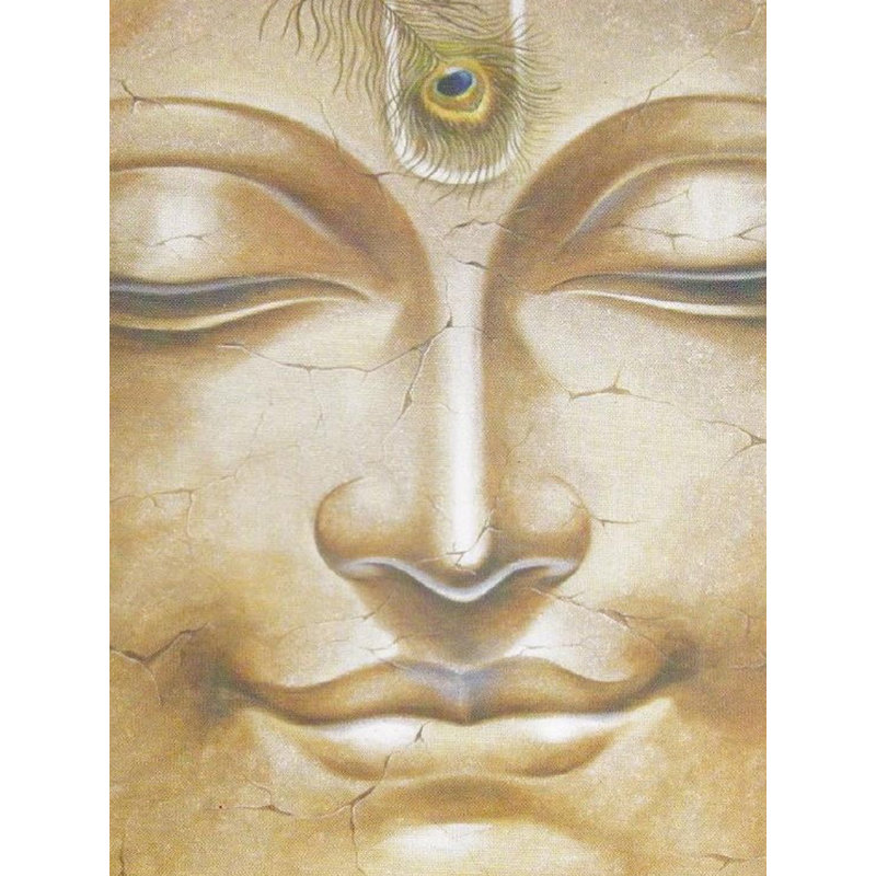 Bouddha souriant | Huile sur toile | Par Dinesh Kumar