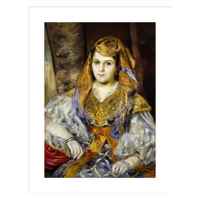 Mme. Clémentine Stora en robe algérienne par Pierre-Auguste Renoir, impression giclée encadrée, H 29,5 po x l 22,94 po