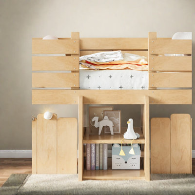 Lits pour enfants peu encombrants avec rangement, chambre d'enfant simple en bois aggloméré en bois aggloméré