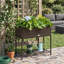 Lit de jardin surélevé, jardinière surélevée avec aspect osier en rotin pour les herbes, les légumes et les fleurs-330964053