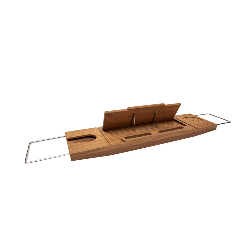 Solid Teak Bathtub Caddy