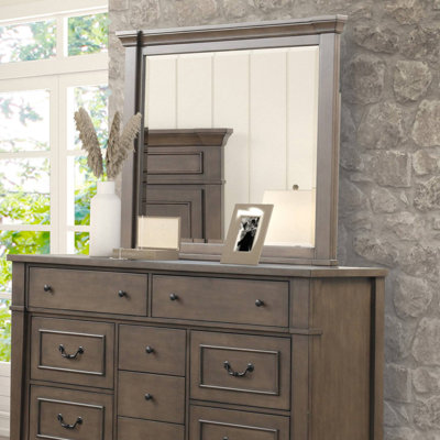 Miroir transitionnel l 46,4 po, noyer foncé
