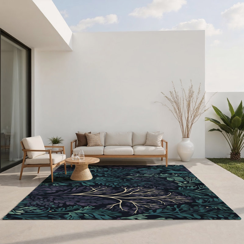 Tapis intérieur et extérieur Lunar Grove, Rectangle 1 pi 6 po x 2 pi 6 po
