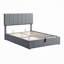 Lit plateforme tapissier avec système de rangement hydraulique-611202894-611202893