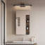 Armoire à pharmacie rectangulaire encastrée ou à surface avec rangement et miroir grossissant, armoire de salle de bain avec tablette ajustable, miroir de coiffeuse-1185103164