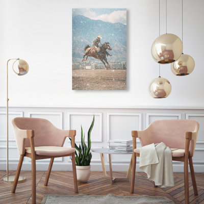 Bronc Rider Print by Oliver Gal