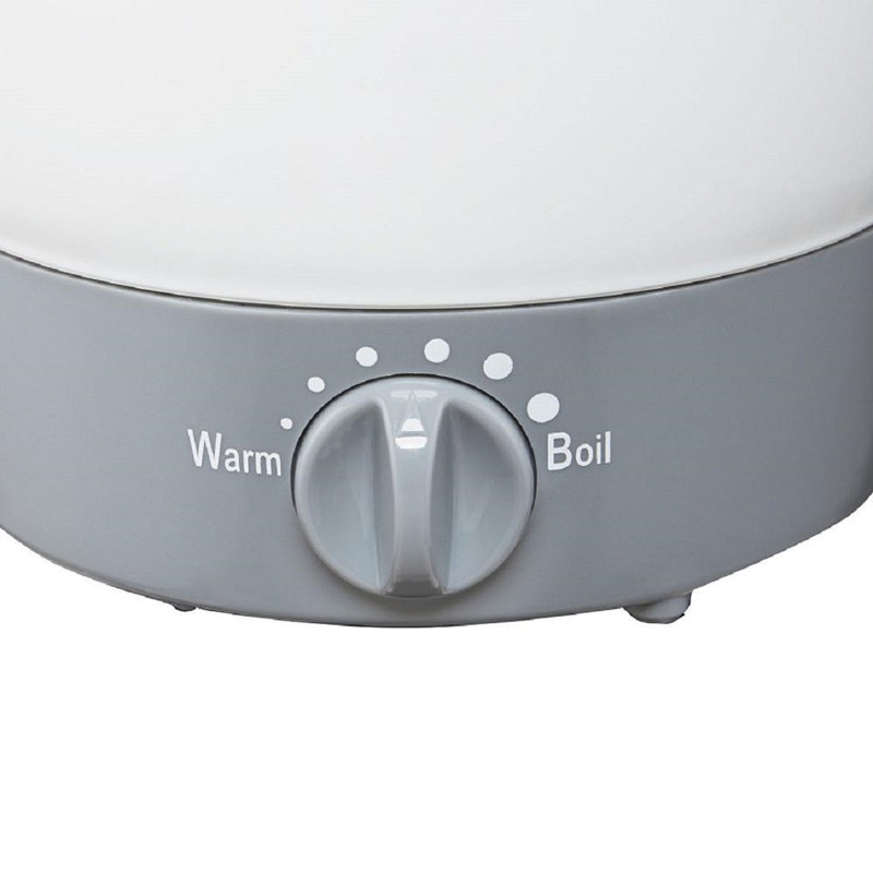 Proctor Silex 32oz White and Gray Adjustable Temperature Electric Kettle
