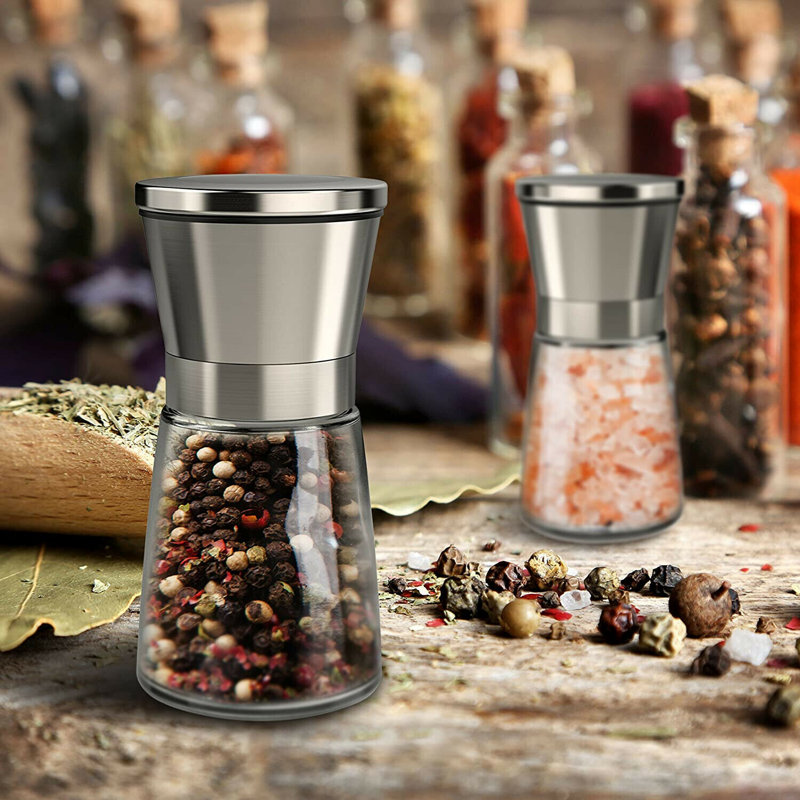 Brand Ceramic No Power Source Required / Manual Salt & Pepper Mill Set