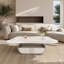Table basse moderne avec plateau en pierre frittée Modern Butterfly