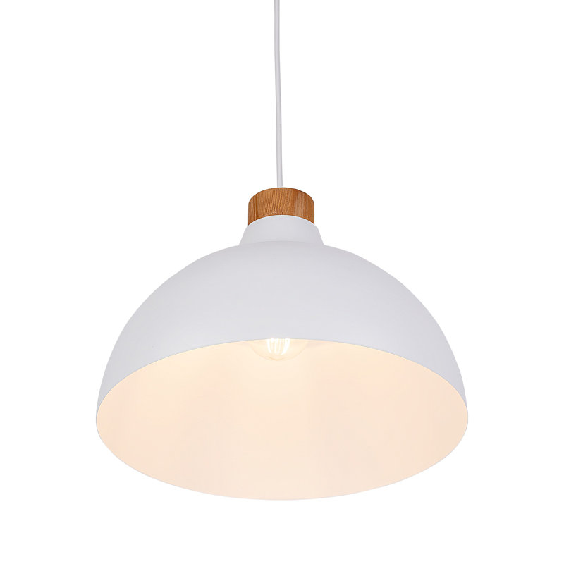 Luminaire suspendu CAP rouge brique, Blanc