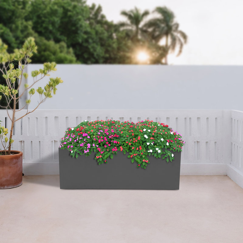 Rectangular Galvanized Steel  Planter Box