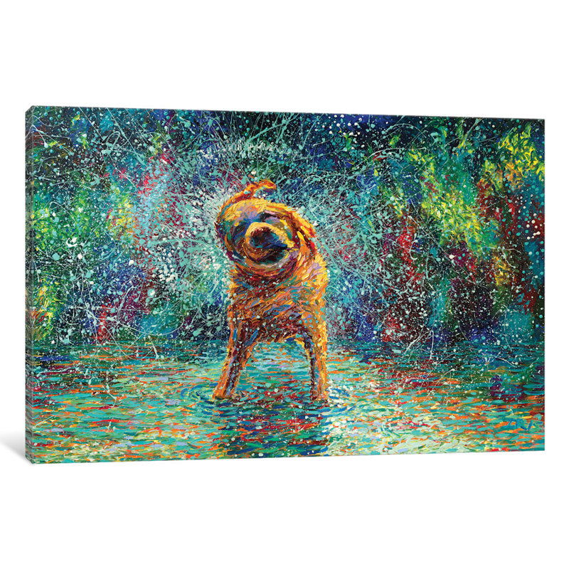 Iris Scott - Shakin 'Jake, reproduction d'art sur toile tendue, H 18 po x l 26 po x P 1,5 po, Toile tendue