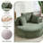 56" Oversized Bean Bag Chair, Compression Round Chaise Lounge Single Sofa Chair with Pillows-673957652