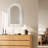 White Arch Rectangle 36-Inch Tall  Decoration Wall Mirror, Accent and Vanity