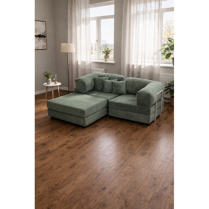 Canapé modulaire Green Velvet, Vert