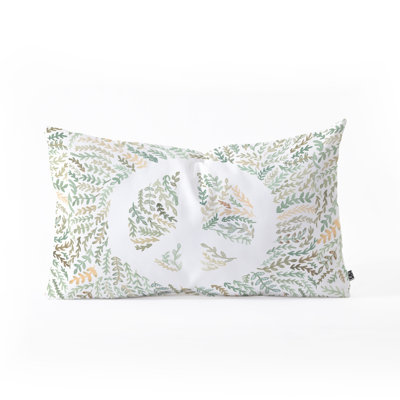 Dash and Ash Leaf Peace Lumbar Pillow